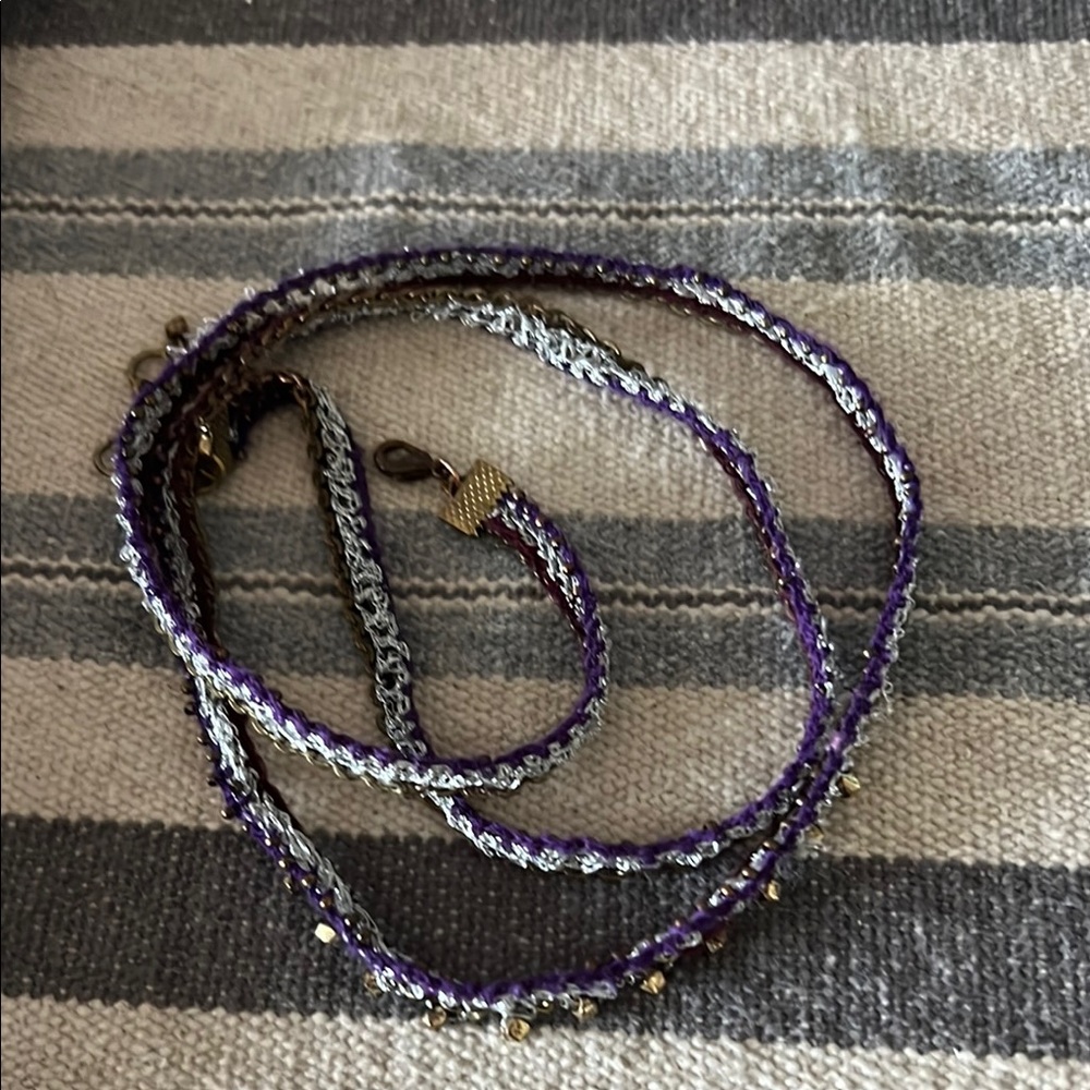 Noonday Collection Purple and Gold Beaded Bracelet